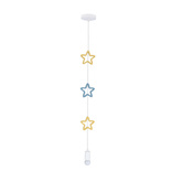 LAMPE SUSPENDUE ÉTOILES 20W E27 IQ KIDS OR+BLEU