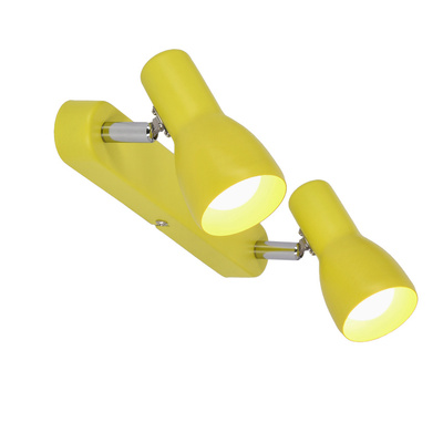 Lampa sufitowa Picardo żółta regulowana 2-punktowa E14 metal nowoczesna