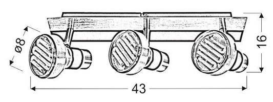 Bandă de perete 3X9W GX53 SORTHA 93-08292