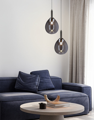 Hängelampe silberner Glasballon LED 6W Lukka Ledea 50133211