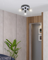 Lampa Candellux 98-61546 plafon E14 negru crom