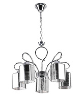 Lustre chromé + suspension argentée 5xE27 Italo 35-00705