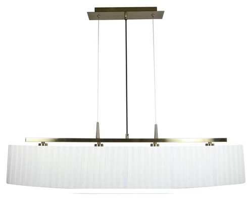 Plafonnier suspendu 4X40W E14 abat-jour blanc patiné BERG 34-45218