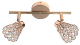 Lampa sufitowa Glossy listwa regulowana 2-punktowa do korytarza metalowa
