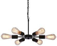 Suspensie Sparta neagra 6X60W E27 36-09395