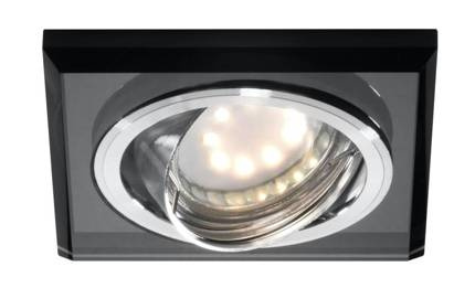 Plafoniera cu ochi pătrat din sticlă neagră SSU-13 Candellux 2263809
