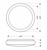Plafoniera cu LED acrilic alb 36W 4000K IP20 Lampa Jasper 14-75277