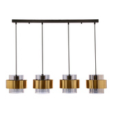 Spie hanging black brass e27 colorless lampshade