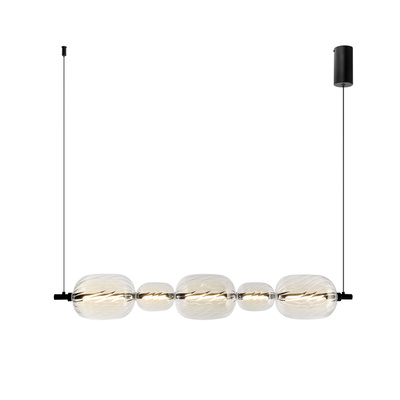 PLAYA Hängeleuchte schwarz horizontal 15W LED 3000K klarer Schirm