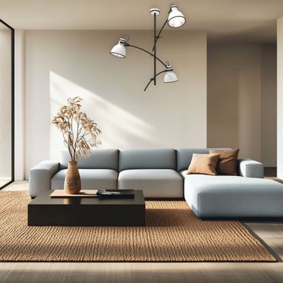 Deckenleuchte schwarz und weiß verstellbar 3x60W Zumba Candellux 33-72061