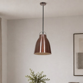 Plafonnier suspendu 1X60W E27 cuivre PENSILVANIA 31-39347