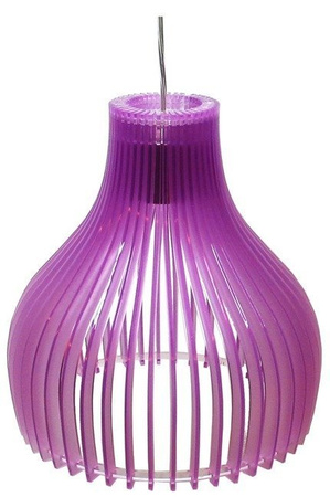 Lampa wisząca Buren pojedyncza fioletowa do sypialni z gwintem E27