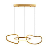 Lampa wisząca ANNELI elegancka – złota nieregularna forma 80 cm – designerska lampa salonu i jadalni LED 3000K