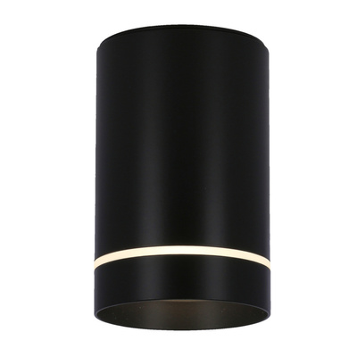 Lampa sufitowa tuba natynkowa czarna GU10 metalowa