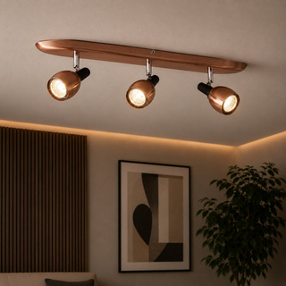 Lampa ścienna listwa 3X50W GU10 miedziany CROSS 93-32782