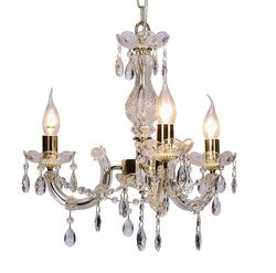 Lustre en cristal doré 3xE14 Maria Teresa 33-94639
