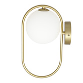 Wall lamp brass glass ball ring G9 Cordel 21-73440