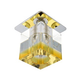 Plafonnier chrome cristal bande orange G4 20W SK-18 Candellux 2280199