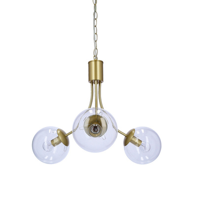 Goldene Pendelleuchte 3xE14 Kronleuchter Dani 33-79015