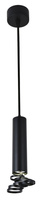 Hanging lamp black + tube rings 31-77714