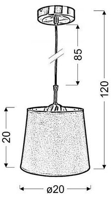 Hanging ceiling lamp candellux milonga 31-53534 e27 patina