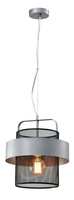 Lampa suspendata negru/argintiu cos metalic 40W E27 Fiba 31-78506