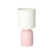 Lampa de masa noptiera roz ceramica Iner Candellux 41-79855