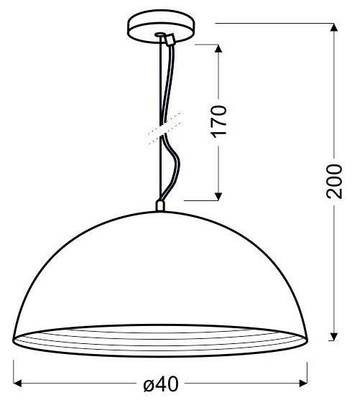 Hängelampe Chrom Metall 40cm Dorada 31-26378