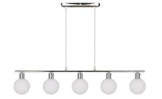 Hanging lamp chrome ball shade 5xG9 Oden 35-03270