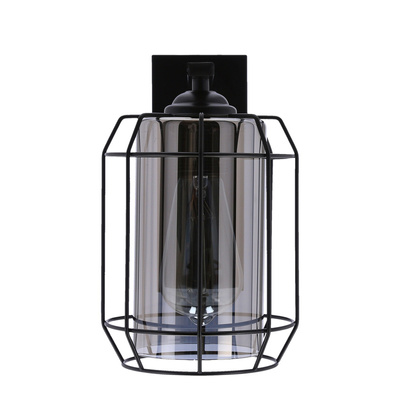 Lampa Jonera aplic negru p20 1x40w e27 abajur afumat 21-10186