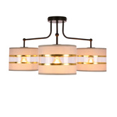 Ceiling lamp black 3xE27 white + gold lampshade Andy 33-00514