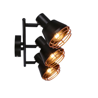 Applique/plafonnier abat-jour cuivre noir 3xE14 40W Neria 93-82572