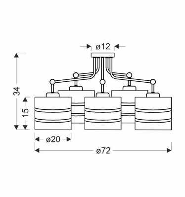 pendanta andy negru E27 negru+abajur auriu