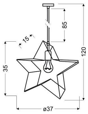 Plafoniera suspendata 1X60W E27 STAR 31-64080