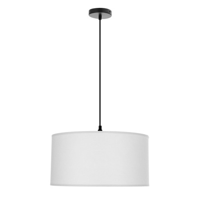 Lampa wisząca z abażurem Shanti szary do salonu i sypialni