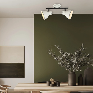 Wall ceiling lamp black and white 2x40W adjustable Zumba Candellux 92-72139