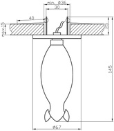 Plafonnier Candellux décoratif fixe blanc G4 2299917