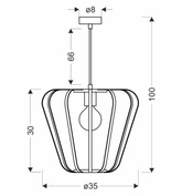 Hanging lamp black metal loft 40W E27 Jonas 31-78483