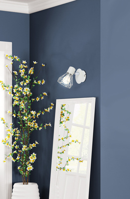 Applique applique 1X40W E14 abat-jour chromé blanc VERVE 91-61331