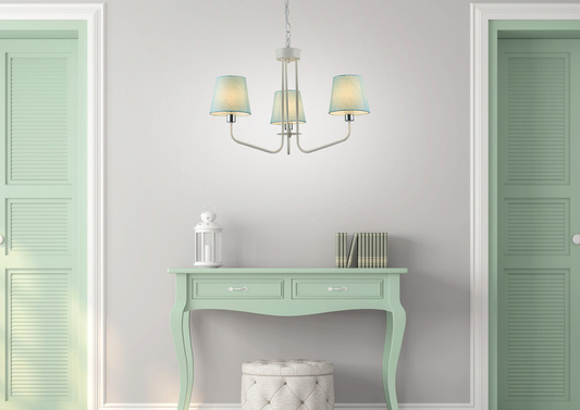 Lampe lustre bleu 3xE14 York Ledea 50203096