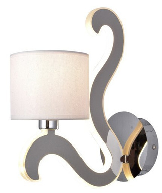 Wall lamp chrome woven lampshade luminous arm LED Ambrosia Candellux 21-33864