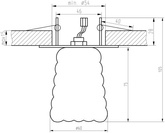 Ceiling luminaire chrome clear crystal 40W G9 SK-75 Candellux 2203997