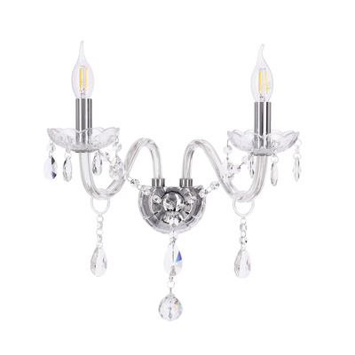 Double gold wall sconce with crystals Maria Teresa Candellux 22-94592