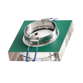 Ceiling luminaire Candellux square fixed chrome glass 