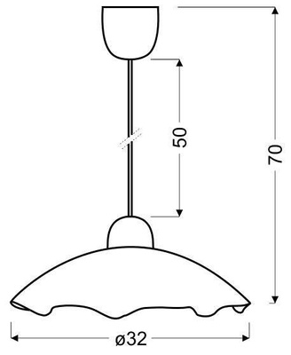 Lampa wisząca Dama szklana beżowa pojedyncza do jadalni nad stół E27