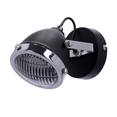 Crazy lamp applique noire 1x15w gu10 abat-jour incolore
