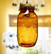 Hanging ceiling lamp 1X40W E214 orange JARS 31-42880