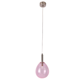Lampa wisząca szklana LUKKA z różowym kloszem – minimalistyczna lampa nad stół LED