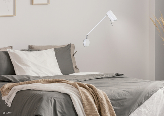 Matt white adjustable rotary wall lamp GU10 40W Milly Candellux 21-73907