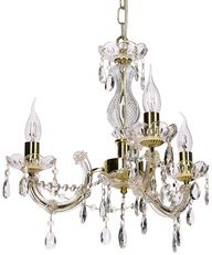 Gold crystal chandelier 3xE14 Maria Teresa 33-94639